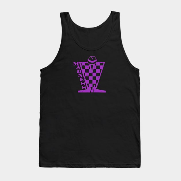 Madness Checkerboard HD - Distressed Purple Tank Top by Skate Merch